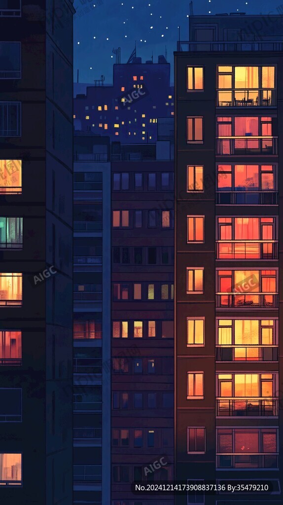 窗外插画