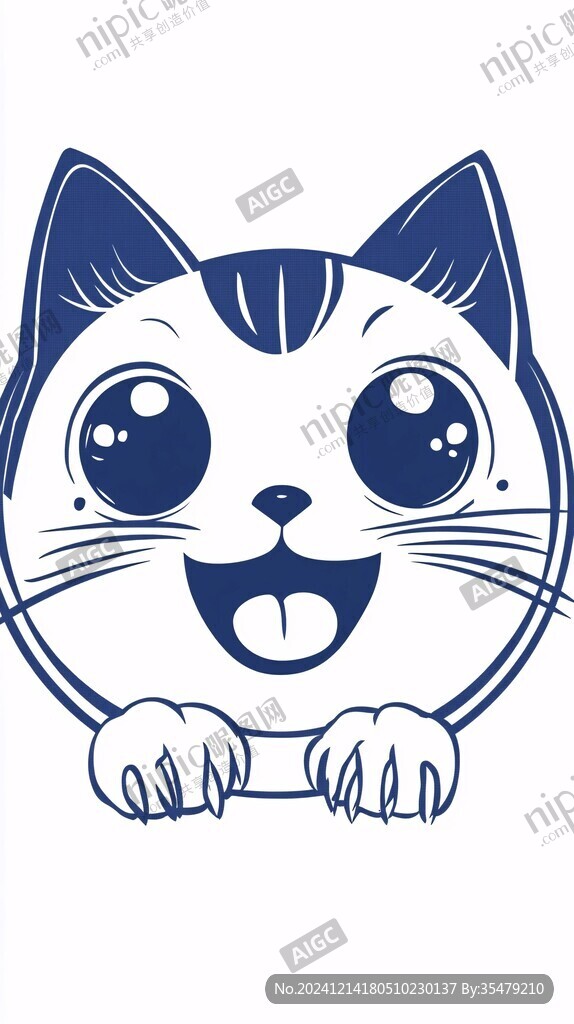猫咪卡通图案设计