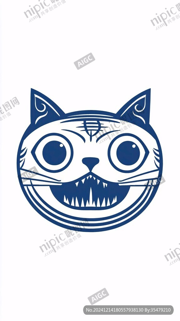 猫头卡通logo