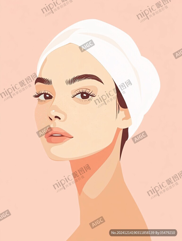 美女插画美容