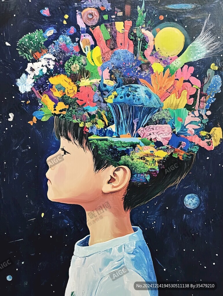 丙烯画插画
