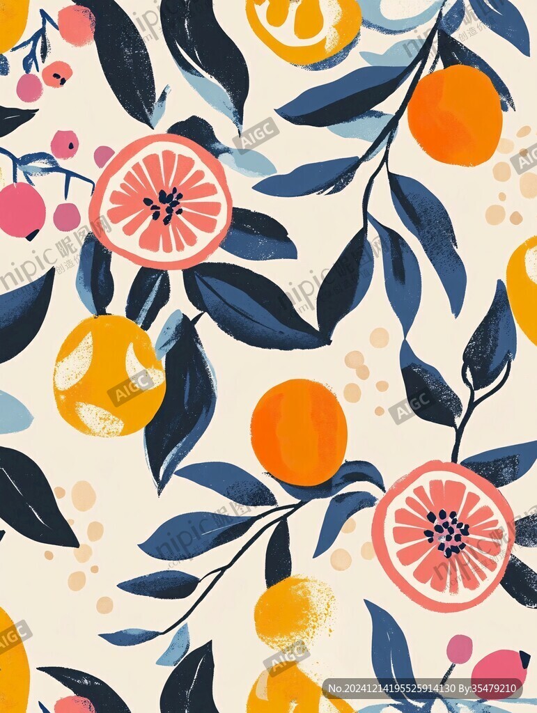 砂糖橘插画设计