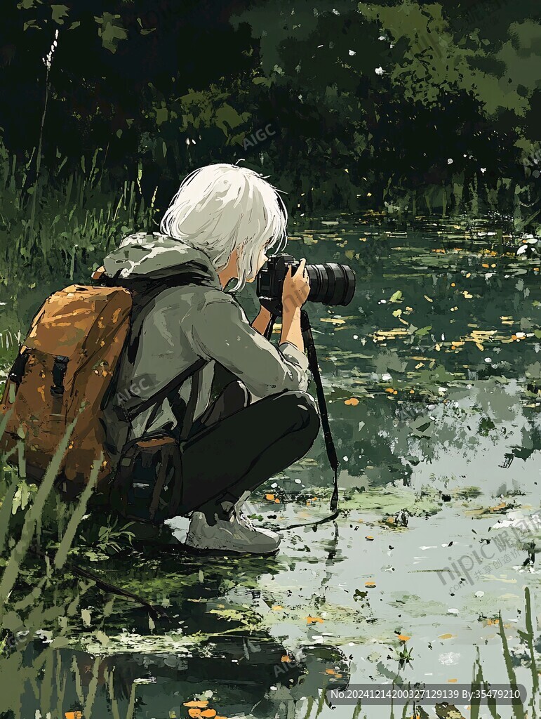 唯美男生插画