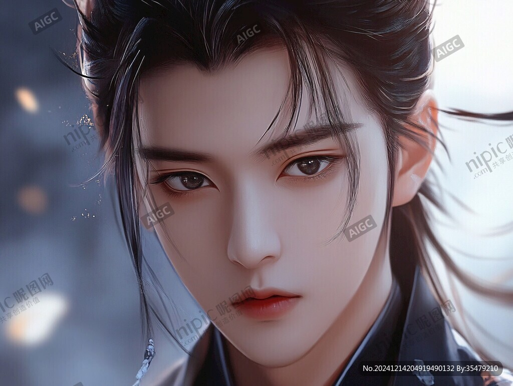 原创手绘古装美男