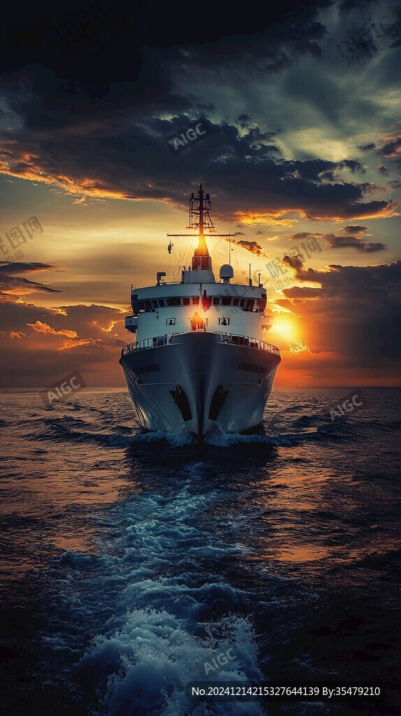 海洋游轮货船小船船只