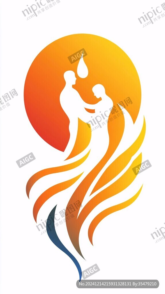 水滴火焰结合logo