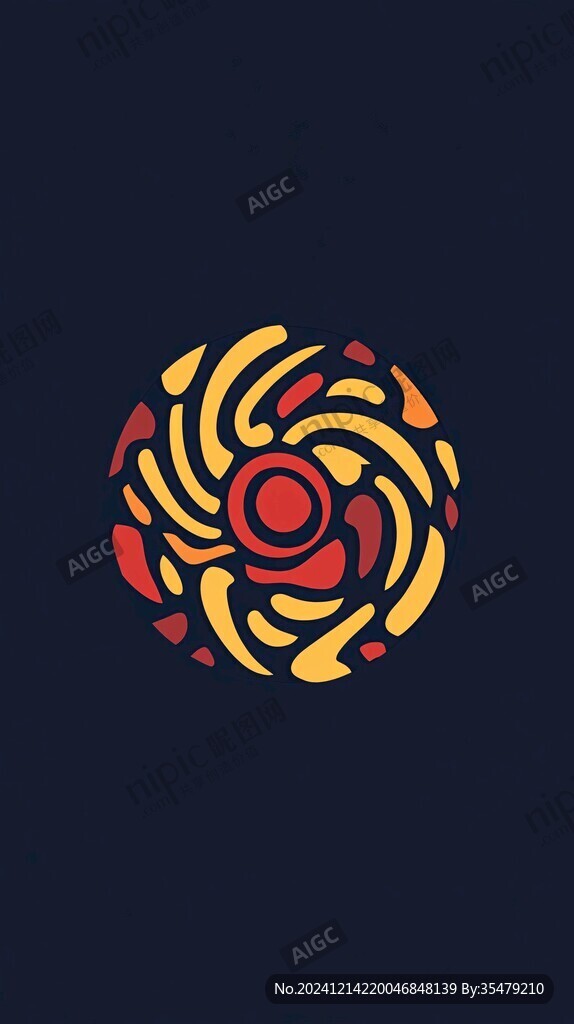 年轮线条logo