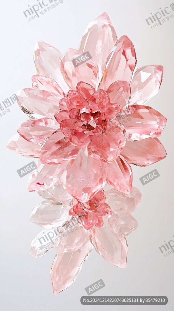 炫彩绽放水晶花朵