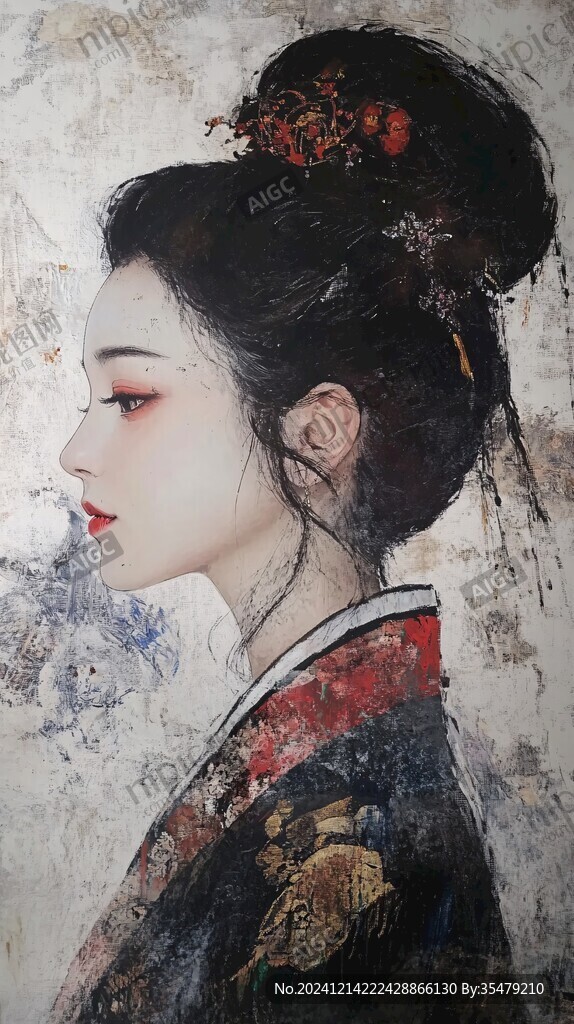 工笔少女