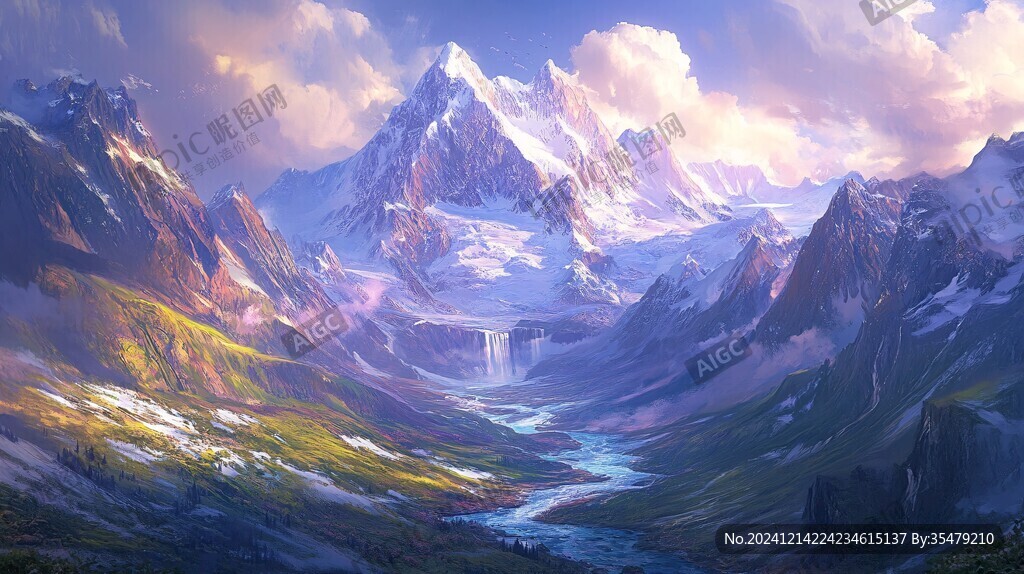 雪山原画