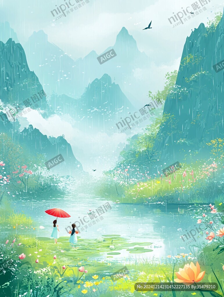 山水24节气之谷雨