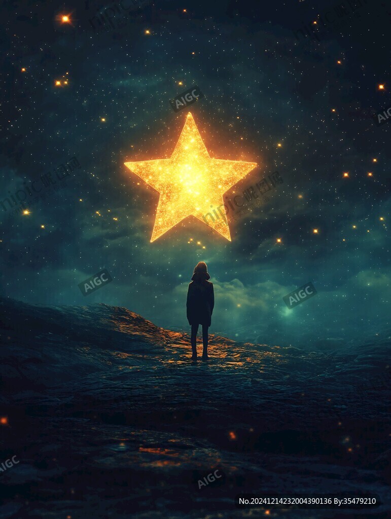 星辰大海男孩背影