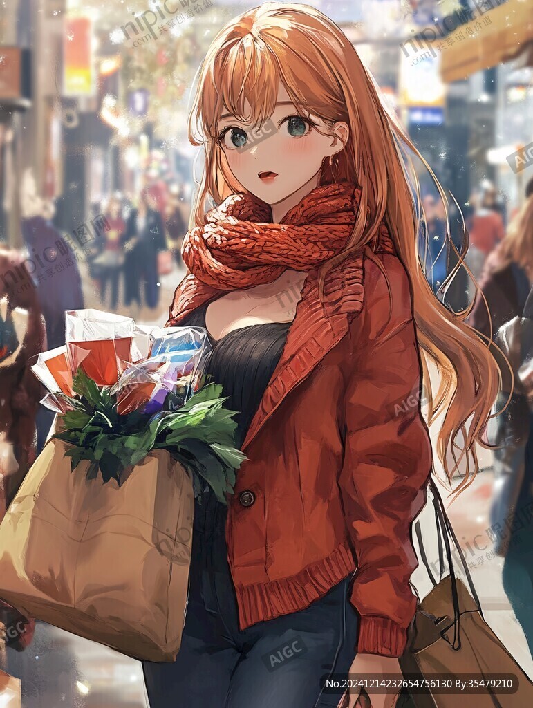 日韩厚涂插画