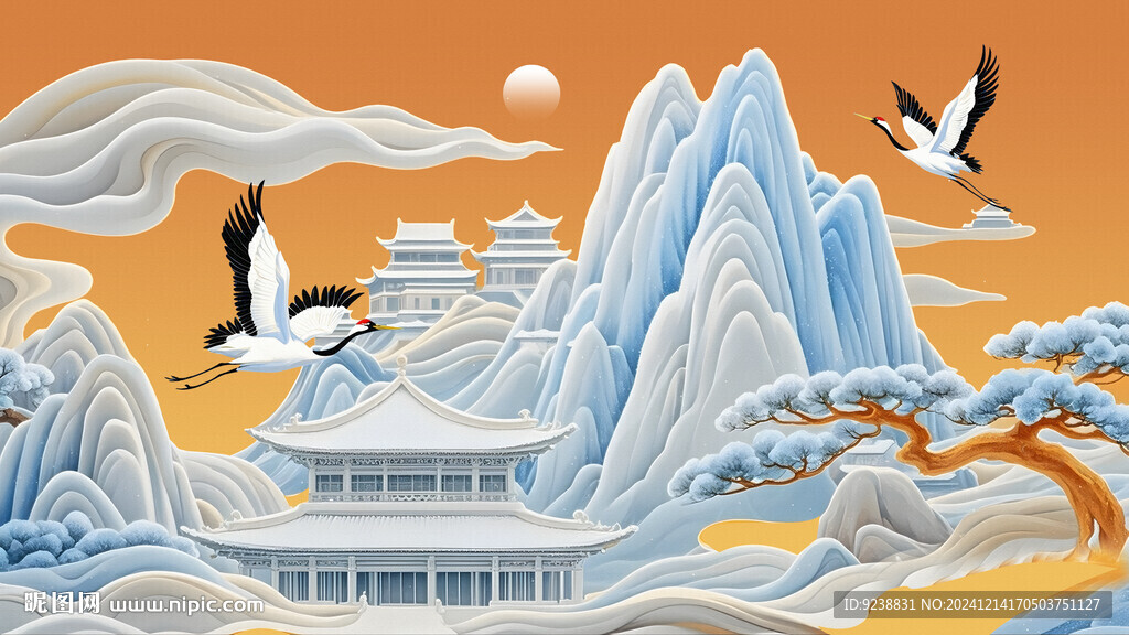 国潮仙鹤