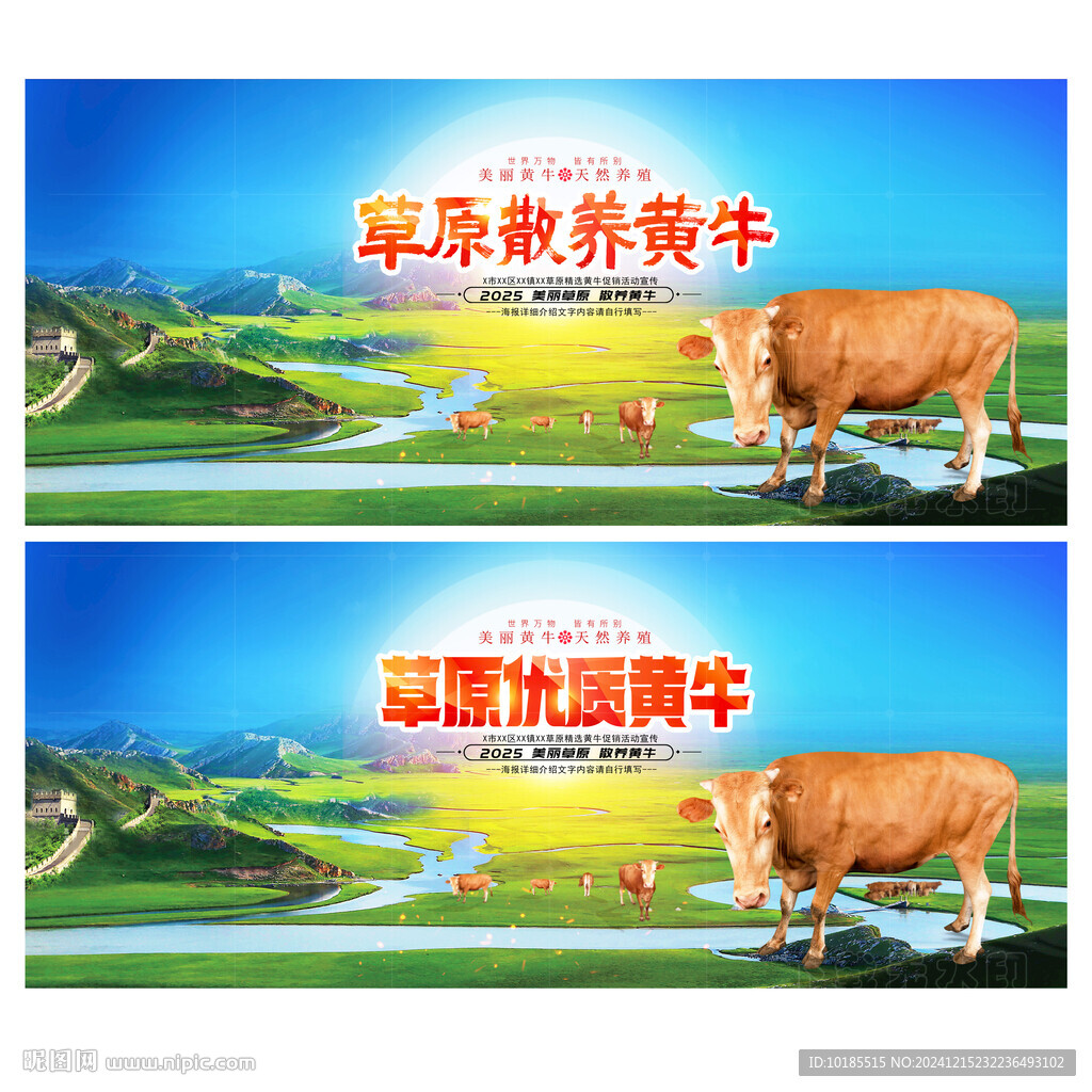 草原散养黄牛