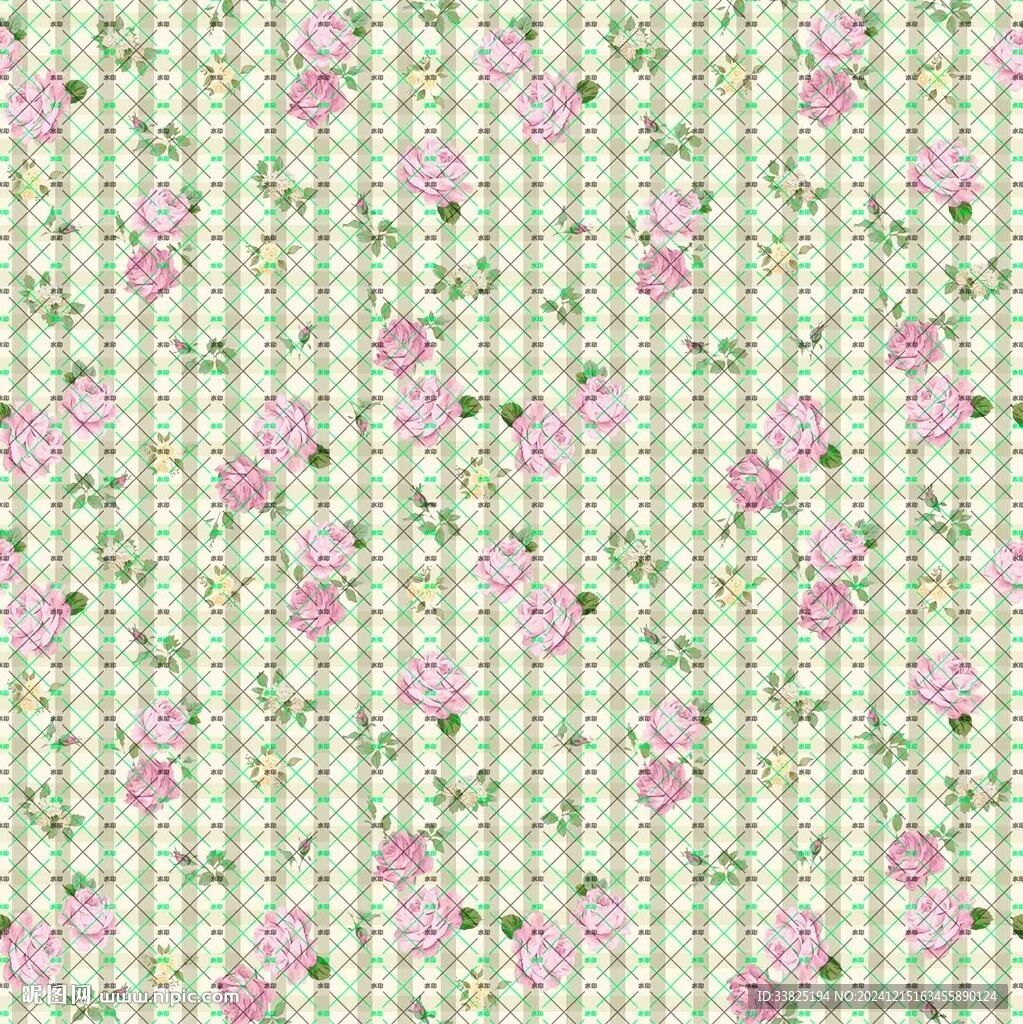 格子花