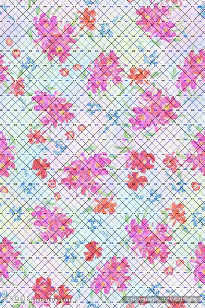 扎染花 手绘花