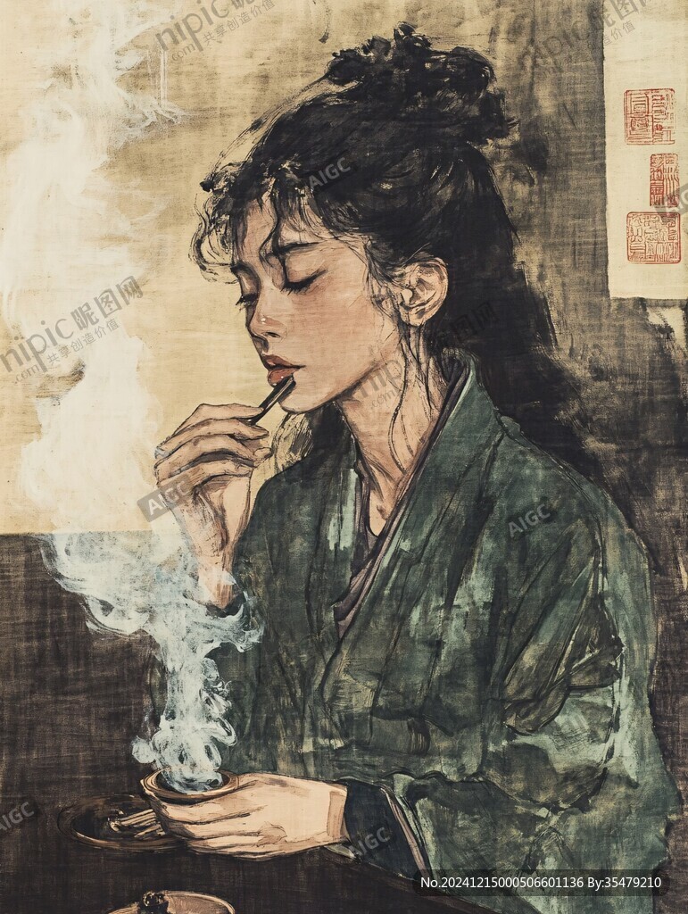 工笔少女
