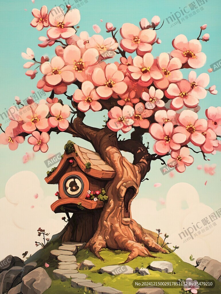 3d樱花树