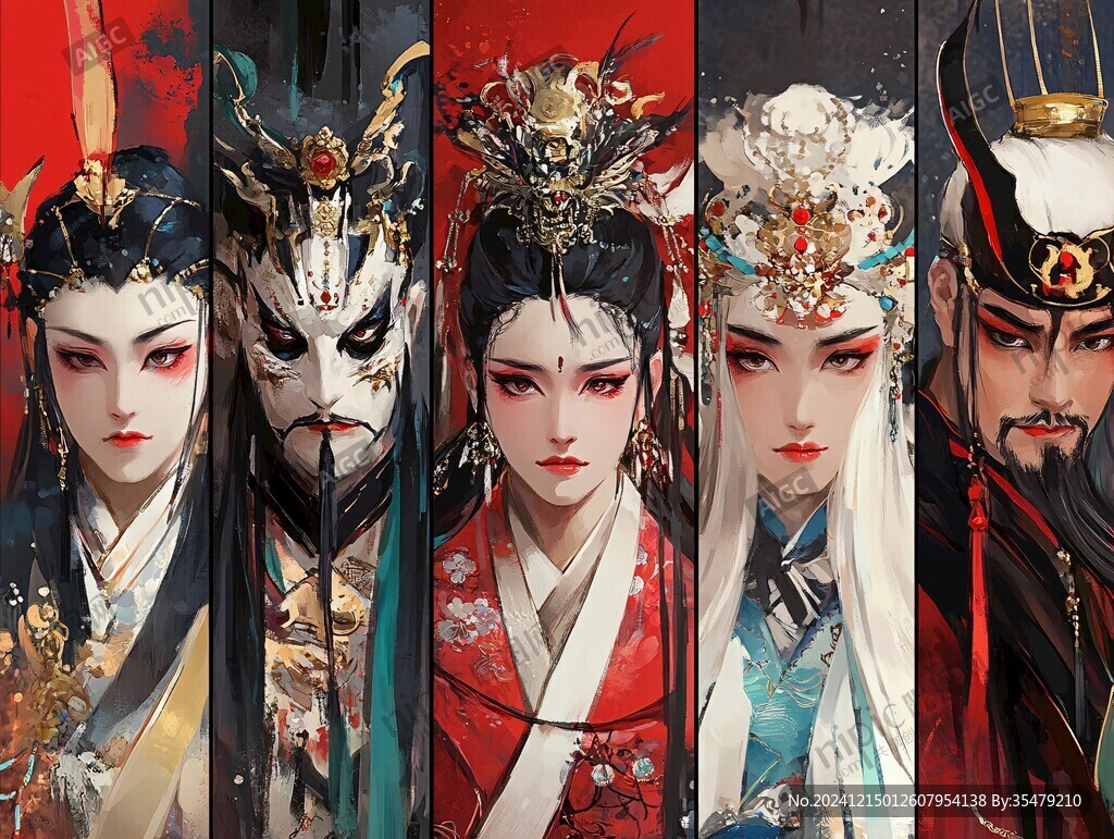 半面妆人物