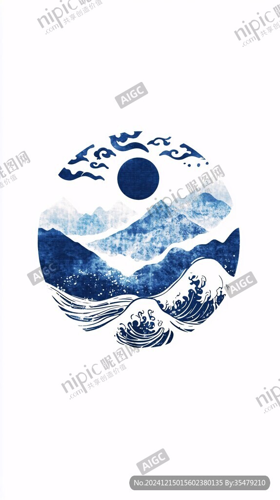 日式海浪logo