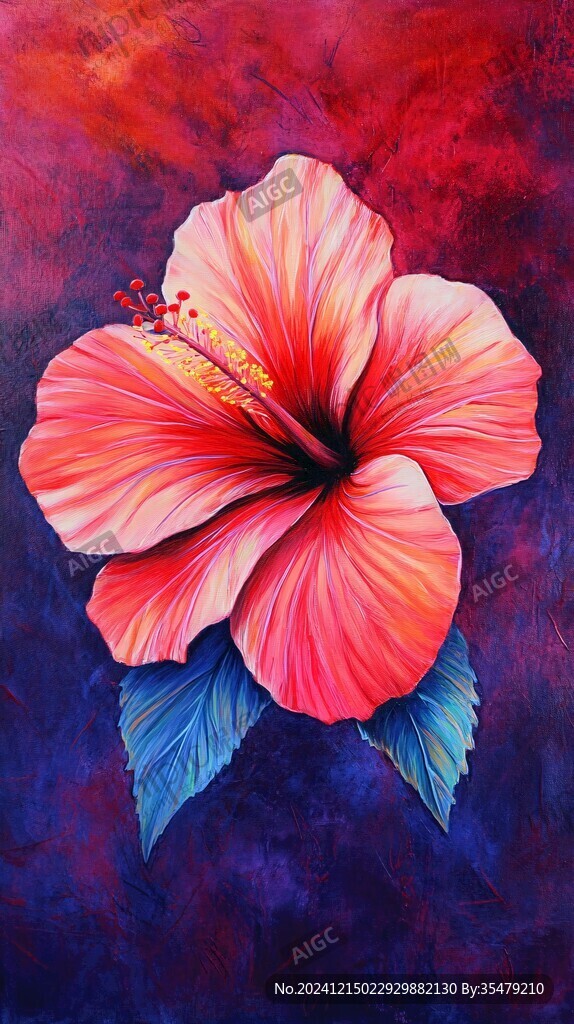 扶桑花装饰画