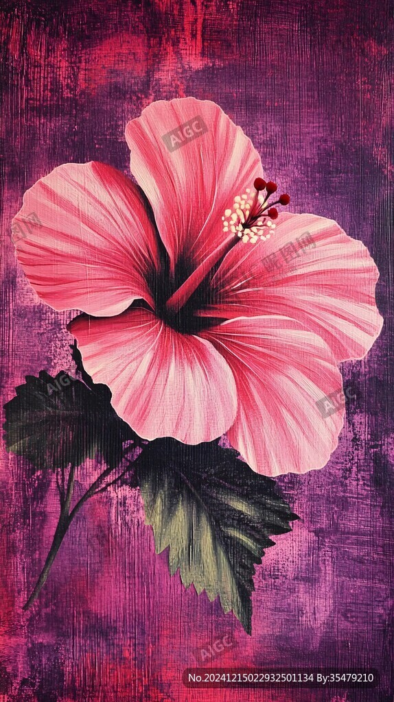 装饰画芙蓉花