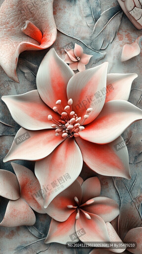 3d立体花壁纸