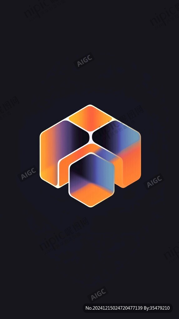 立体方块logo