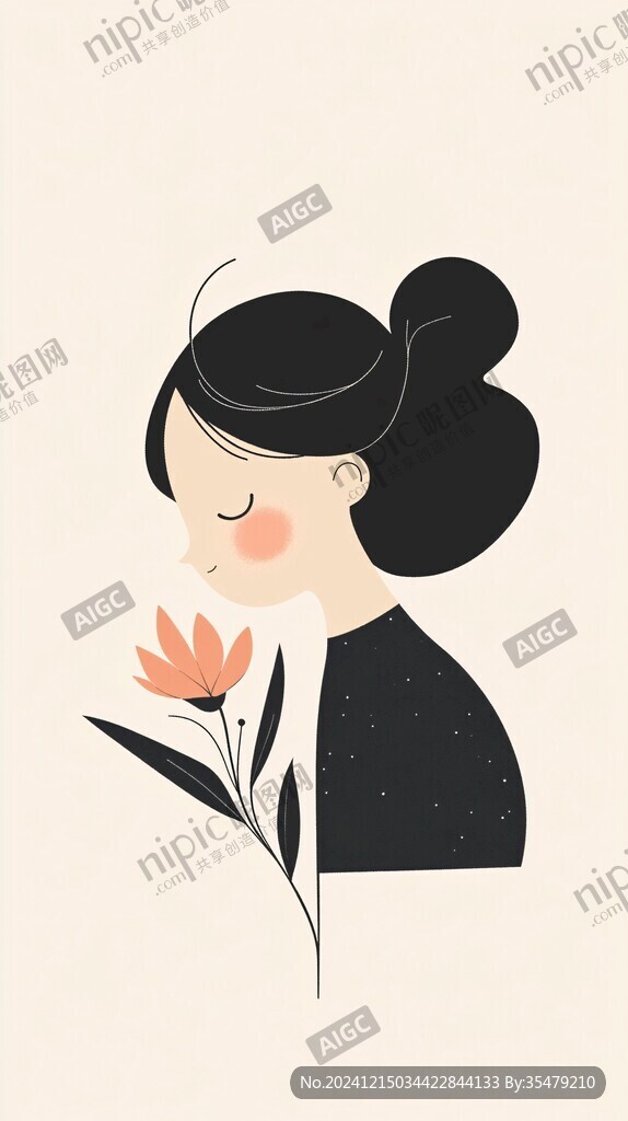 简约插画女性化