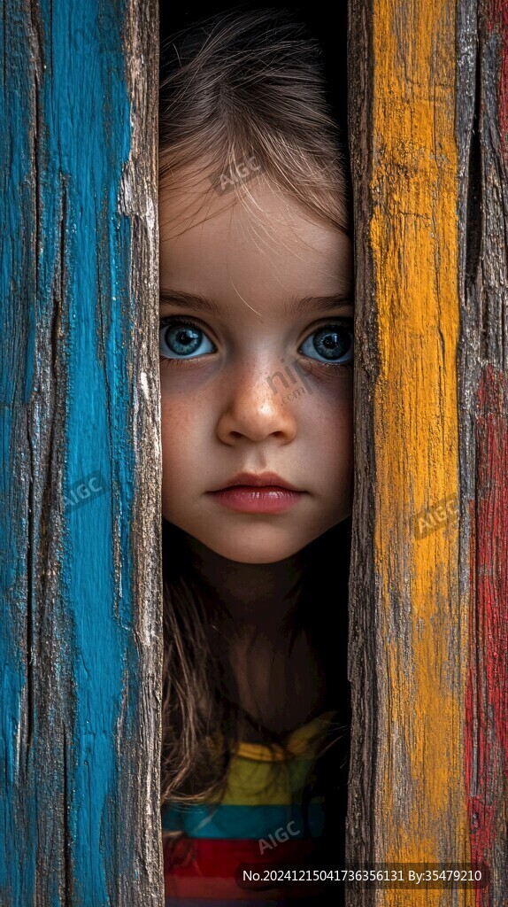 怡然自得的小女孩壁纸