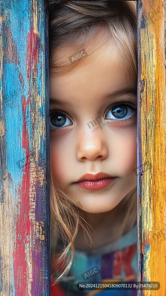 怡然自得的小女孩壁纸