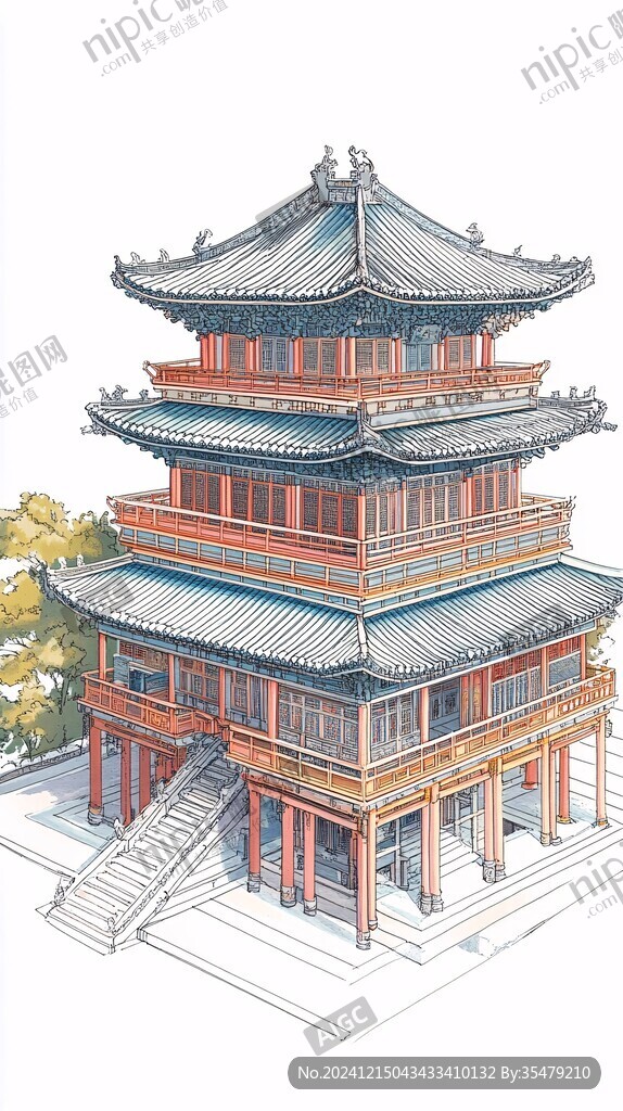 崇安阁插画