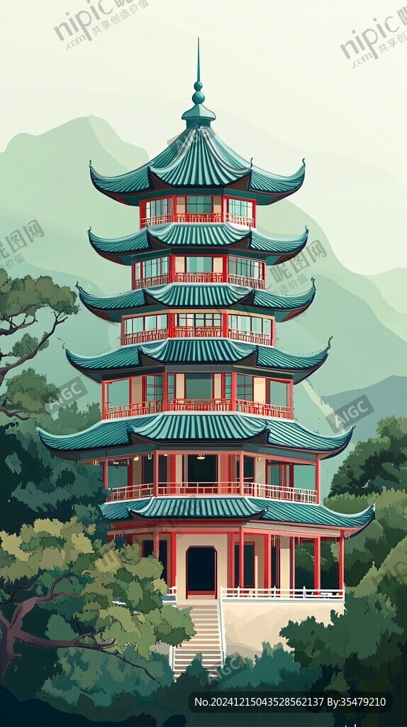 雷峰塔插画