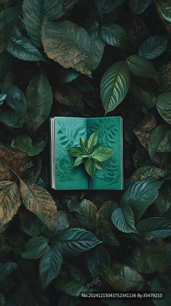 植物书本背景