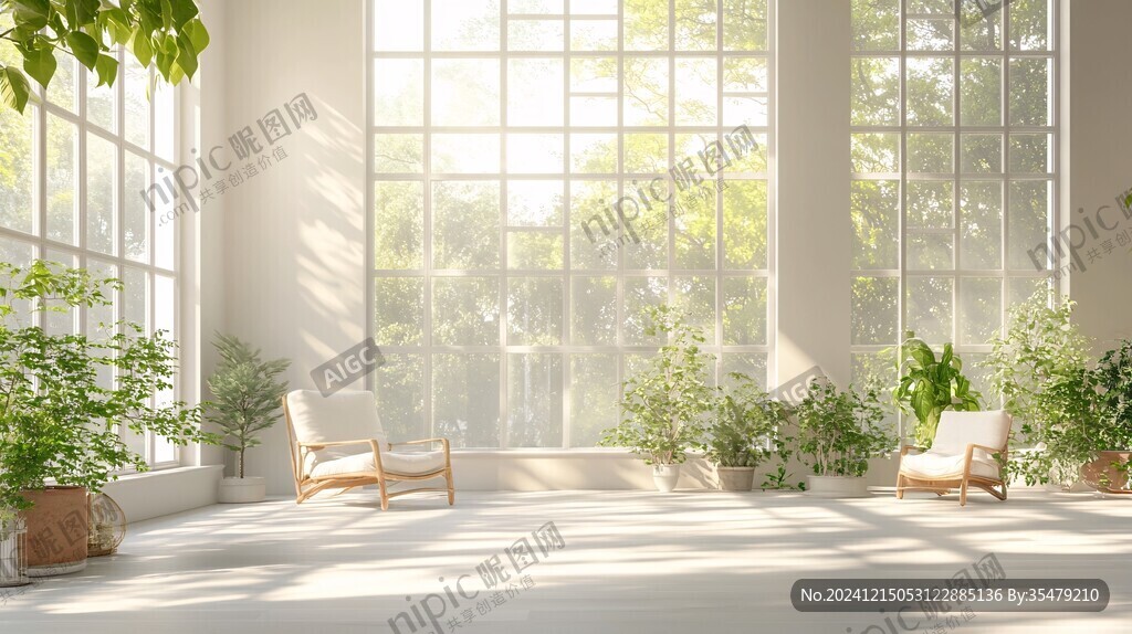 大气客厅落地门窗场景