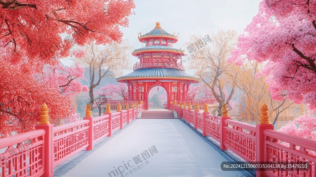 爱晚亭插画