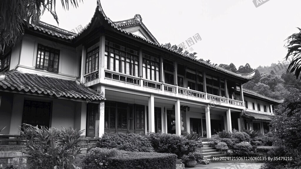 万松书院黑白照