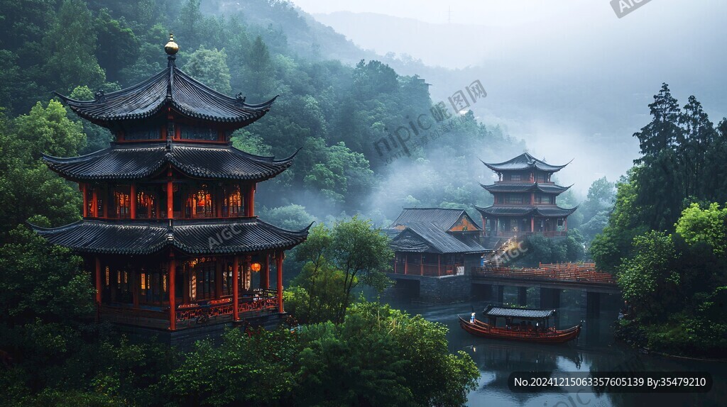 仙境亭台楼阁