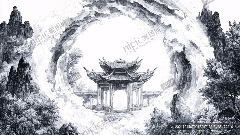 醉翁亭插画