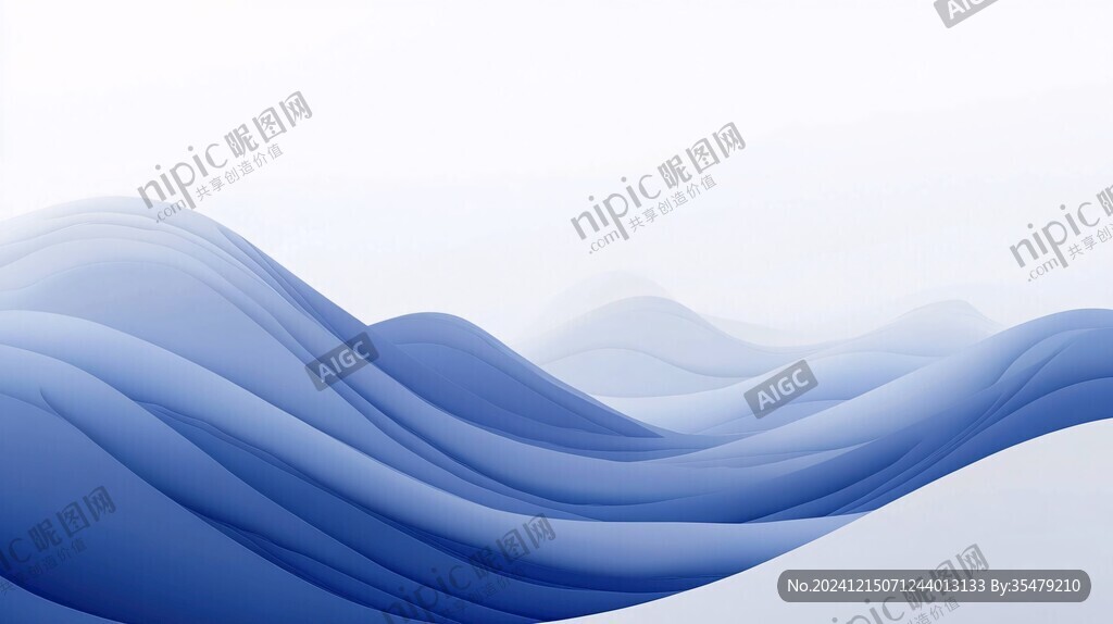 蓝色渐变曲线