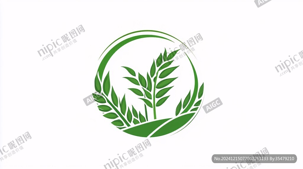 绿叶麦穗logo