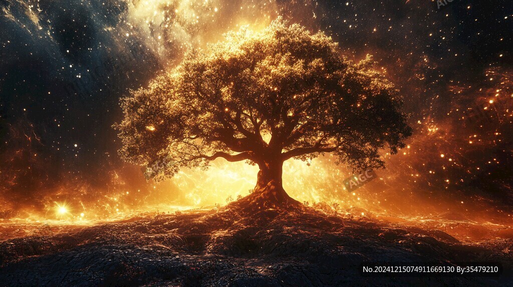 神秘梦幻的大树