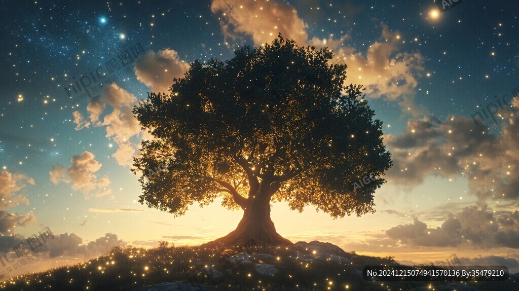 神秘梦幻的大树