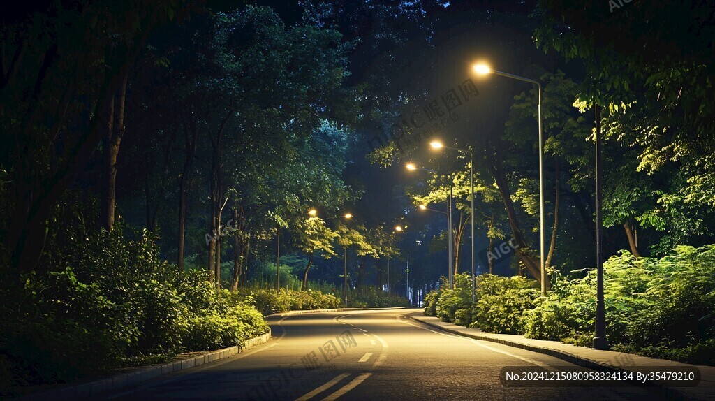 路灯背景效果图