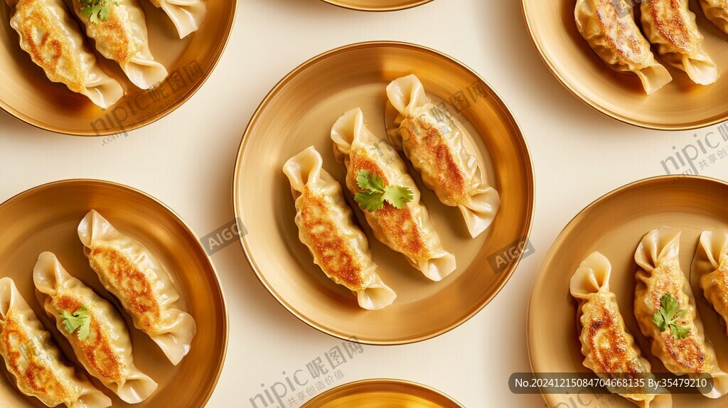 煎饺背景图