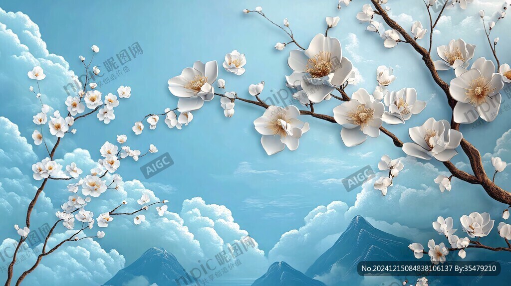 梅花轻奢背景墙