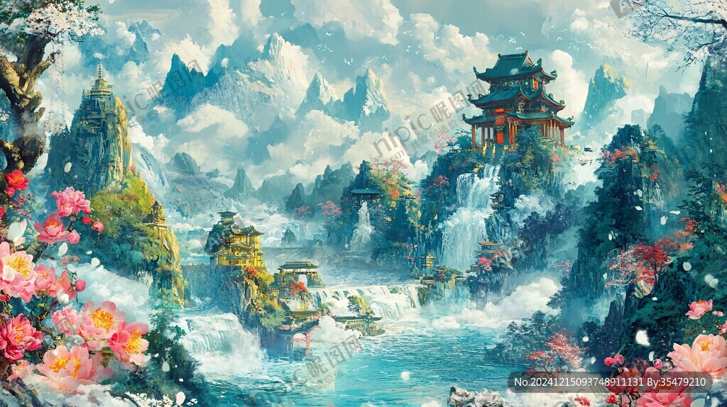 古风山水场景
