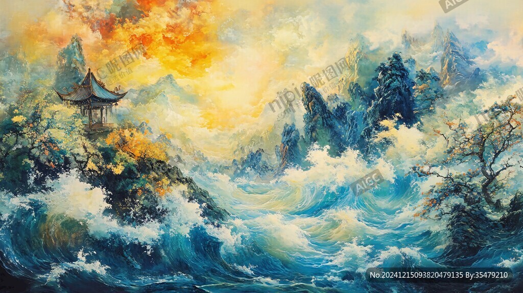 金光万丈美术绘画