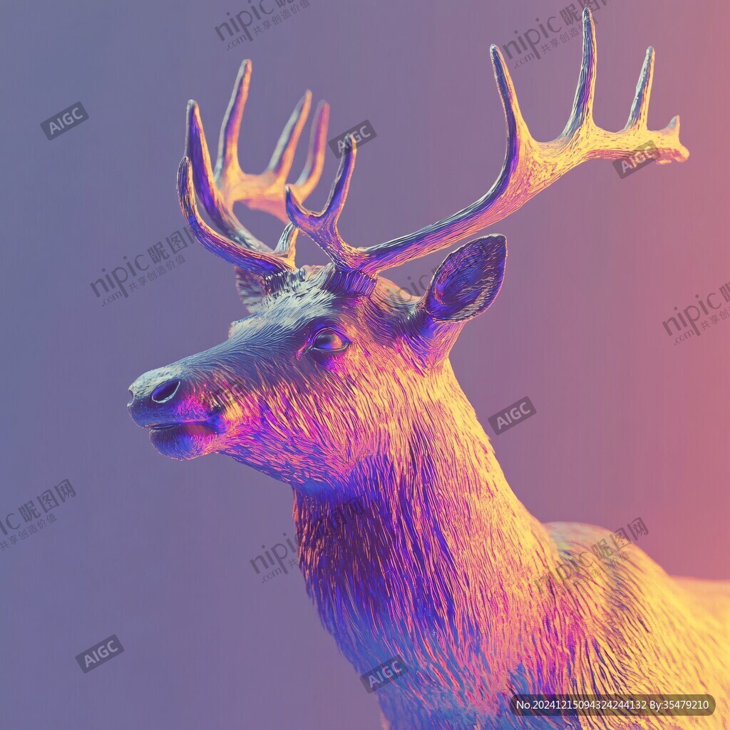 鹿包装插画